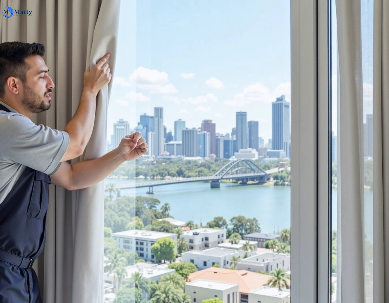 Professional curtain steam cleaning service fairfield-west-nsw QLD by Matty Curtain Cleaning